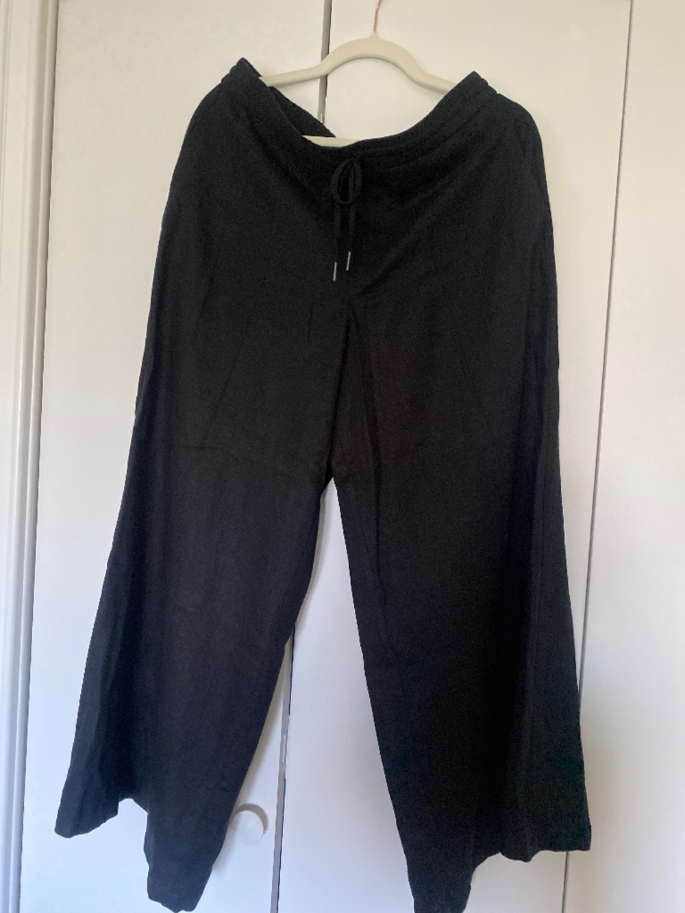 Linen wide leg pant